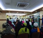 Row of people of various ages patient waiting for see doctor